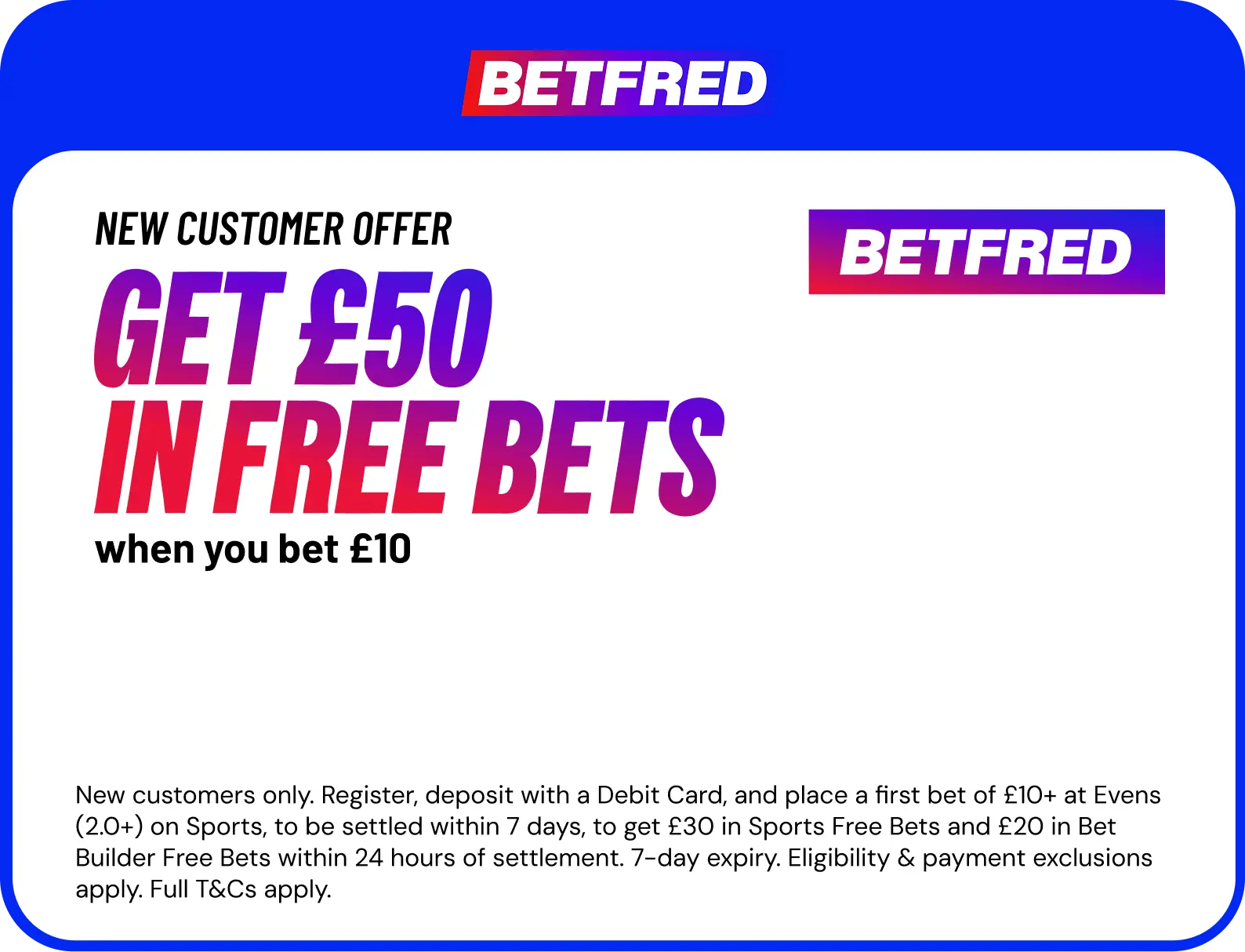 Betfred offer